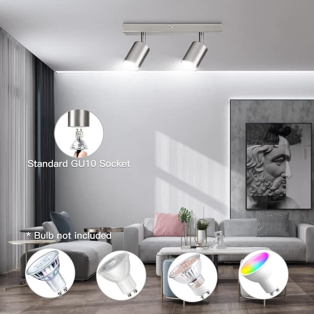 Thumbnail 1 de Ketom Lampada Faretti da Soffitto Orientabili GU10 2 luci