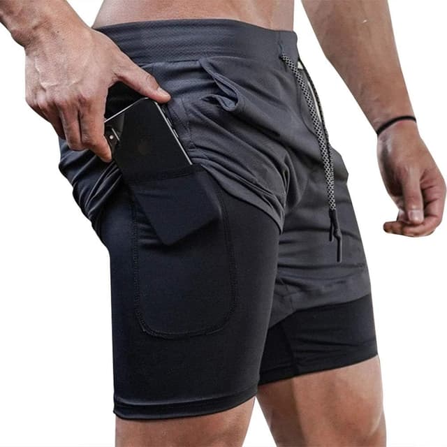 Detalle de Superora Herren 2 in 1 Laufshorts