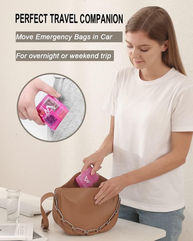 Detalle de 4er-Set Tablettenbox 7 Tage mit 10 Fächern (Pillendose) – Muchengbao, 4 Farben gemischt