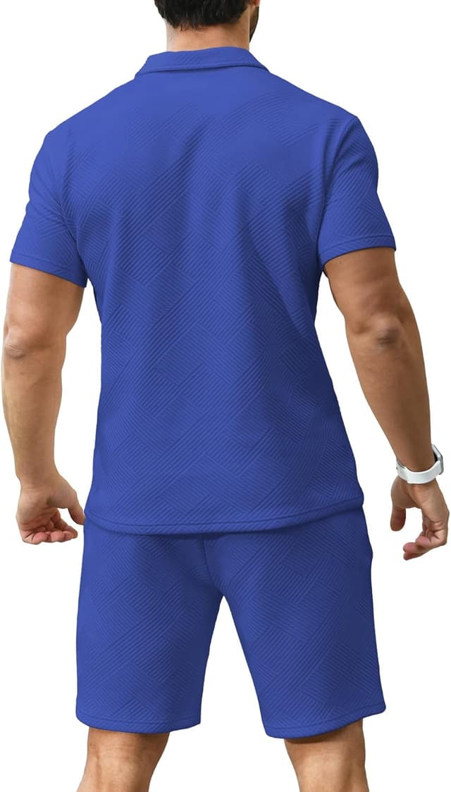 Thumbnail 3 de KUYIGO Ensemble polo et short 2 pièces M-3XL