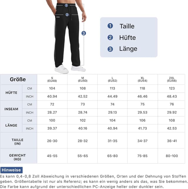 Thumbnail 3 de BROKIG Laufhose Herren Gerade - Lang & locker