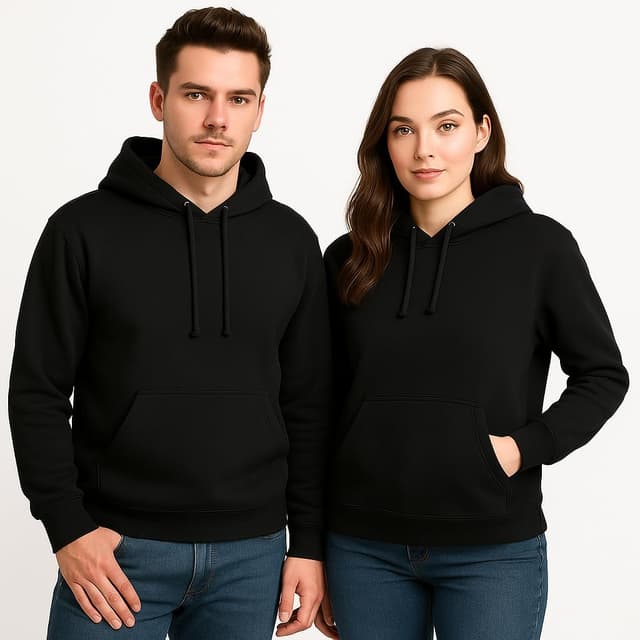 Thumbnail 3 de Black Hoodie UK Unisex Cotton Jumper