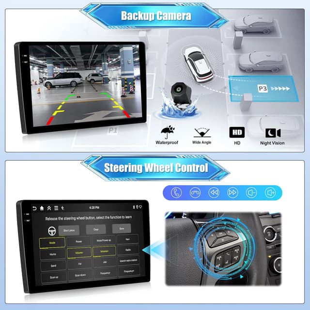 Detalle de GOHHDL Android 15 4G+128G autoradio 2DIN per Nissan Qashqai J11 e X-Trail T32 (2013-2017) con Wireless CarPlay, Android Auto, GPS e retrocamera