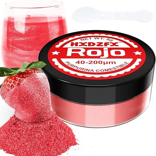 Imagen de Purpurina Comestible Rojo ✨ para Reposterías y Tartas (8g) en OfertitasTOP