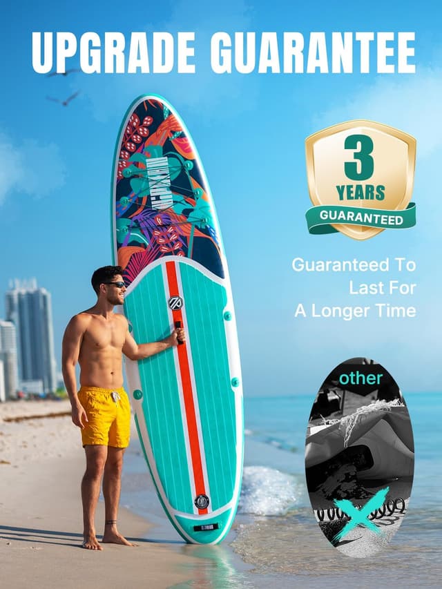 Thumbnail 2 de Niphean Inflatable 10’6” Stand Up Paddle Board with SUP Accessories, Anti-Slip EVA Deck (Adults & Youth)