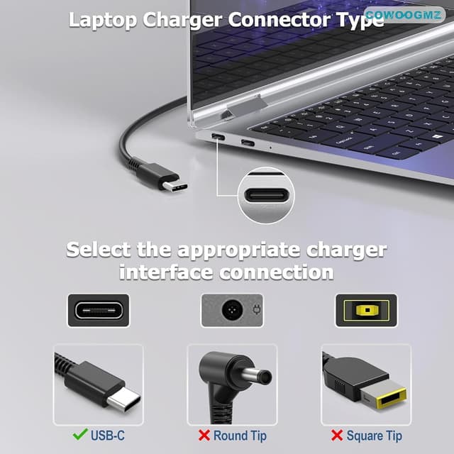Detalle de 65W USB-C Laptop Charger for ThinkPad