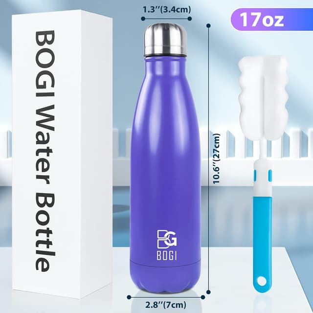 Thumbnail 1 de BOGI Insulated Water Bottle 500ml Purple
