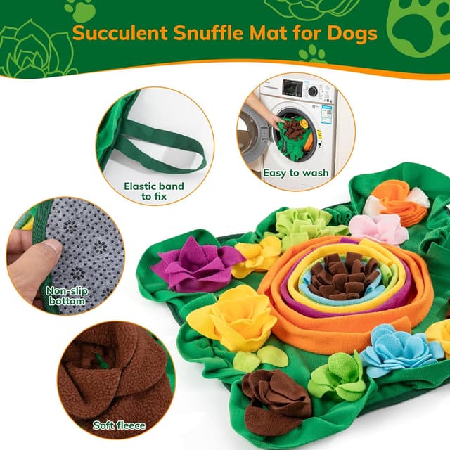 Detalle de IOKHEIRA Snuffle Mat – Interactive Dog Feeding Game & Smell Training Toy for Dogs