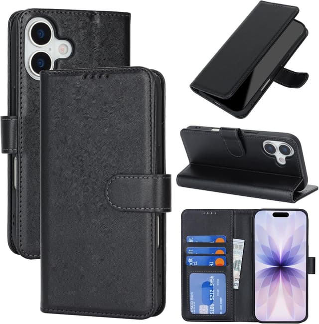 Detalle de Zouzt iPhone 17 wallet case, PU leather