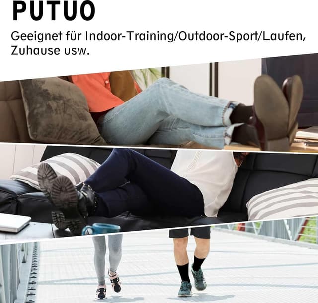 Thumbnail 6 de PUTUO ABS Rutschfeste Socken für Herren (4 Paar) mit Noppen und Punktgummi – Stoppersocken aus Baumwolle