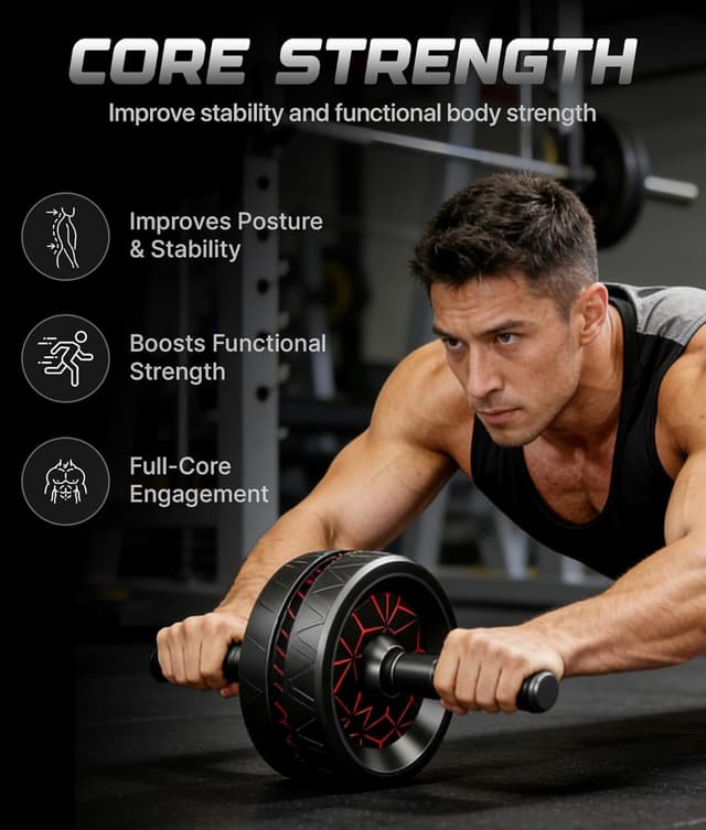 Detalle de ROMIX Ab Roller Exercise Wheel 200kg