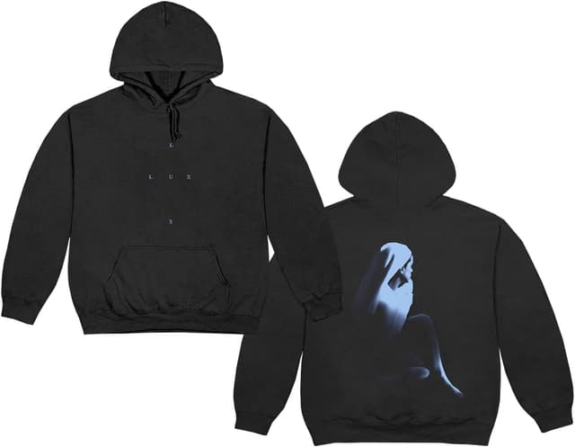 Detalle de Felpa con cappuccio unisex ROSALÍA Lux Cross Hoodie Black (merch ufficiale)