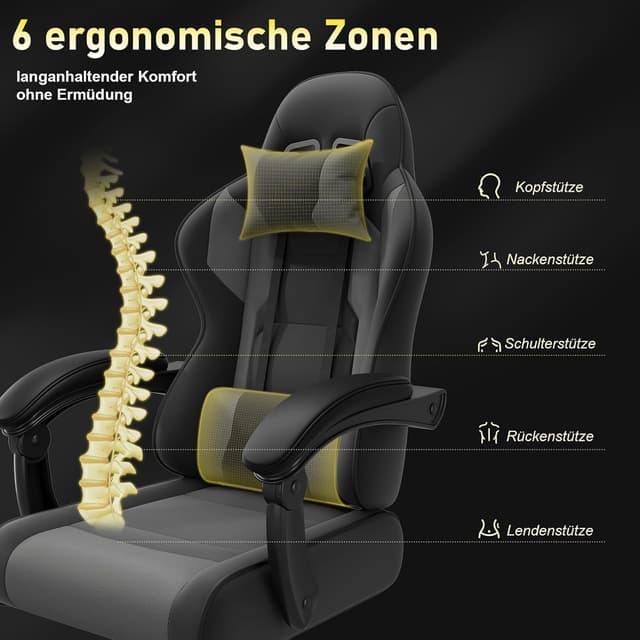 Detalle 2 de JUMMICO Gaming Stuhl 50 cm Sitzbreite