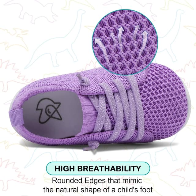 Detalle de JOINFREE Toddler Barefoot Trainers (Wide Fit) – Breathable Mesh Slip-On Shoes for Walking & Play