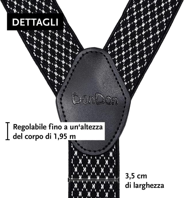 Thumbnail 2 de DonDon Bretelle uomo eleganti 3,5 cm