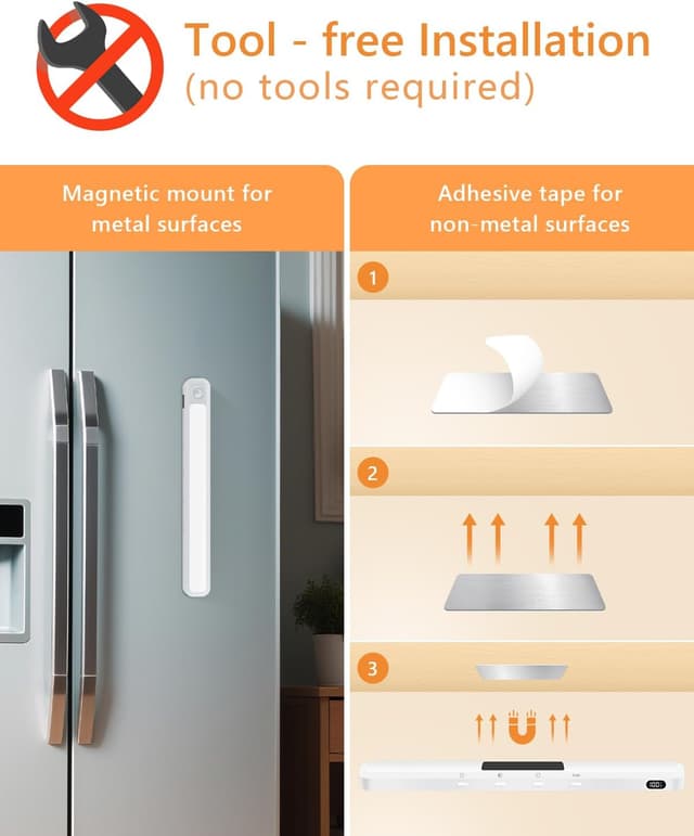 Detalle de WILLED Schrankbeleuchtung Unterbauleuchte für Küche & Schrank mit Bewegungsmelder, Fernbedienung, 3 Farbtemperaturen (4er-Set)