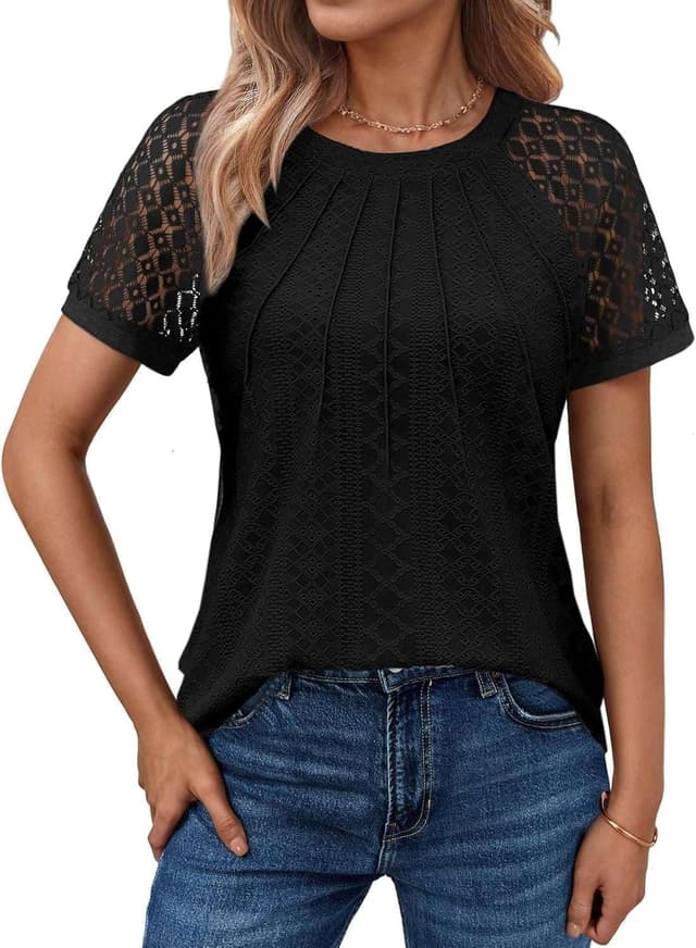 Detalle de Spitzen Langarmbluse für Damen von Pawate