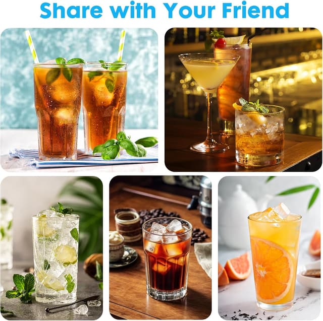 Thumbnail 6 de Sinnsally Silikon-Eiswürfelform im 3er-Set mit Deckel für große Kugel-Eiswürfel (Blau)