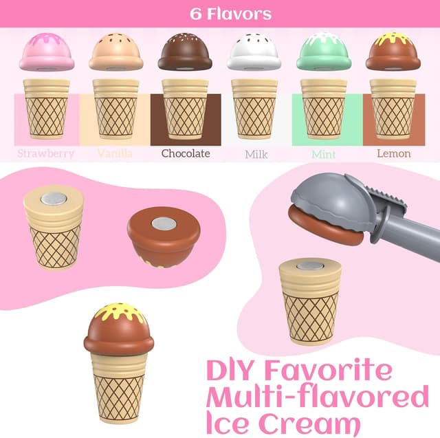 Thumbnail 4 de Heladería de Madera para Niños, Juguetes Educativos 🍦