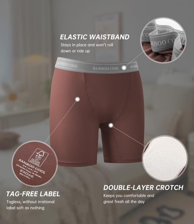 Thumbnail 2 de BAMBOO COOL BoyShorts 5-Pack High Waisted