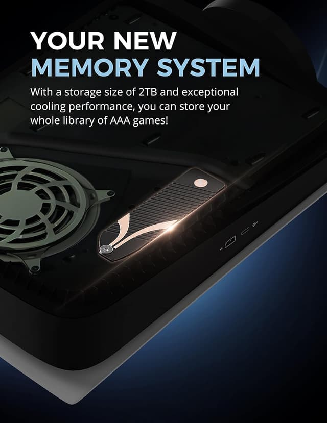 Thumbnail 5 de SABRENT SB-PSHS PS5 M.2 NVMe heatsink 1 aluminium cooler