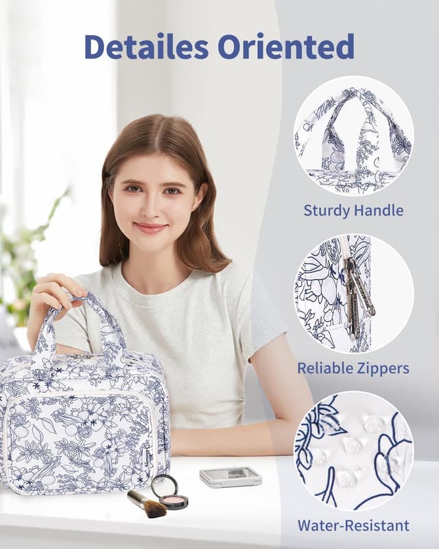 Thumbnail 2 de Narwey Navy Floral Toiletry Bag