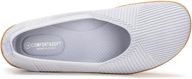 Detalle 2 de Frank Mully Damen-Ballerinas für den Sommer – bequeme, rutschfeste Flats mit breiter Zehenpartie