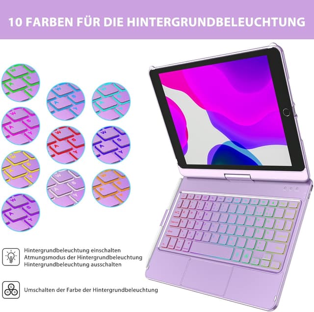 Thumbnail 6 de iPad Tastaturhülle mit Bluetooth 7 Farben