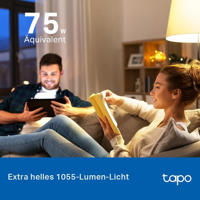 Detalle de TP-Link Tapo L535E Matter-zertifizierte smarte WLAN-Lampe E27 mit Alexa, Siri & Google Assistant