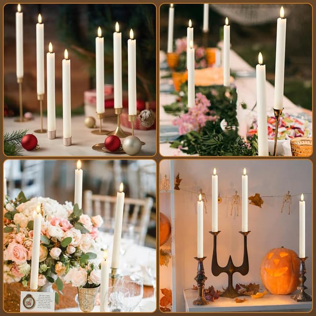 Thumbnail 1 de KIKILIVE Rechargeable LED Taper Candles 6 pcs 🕯