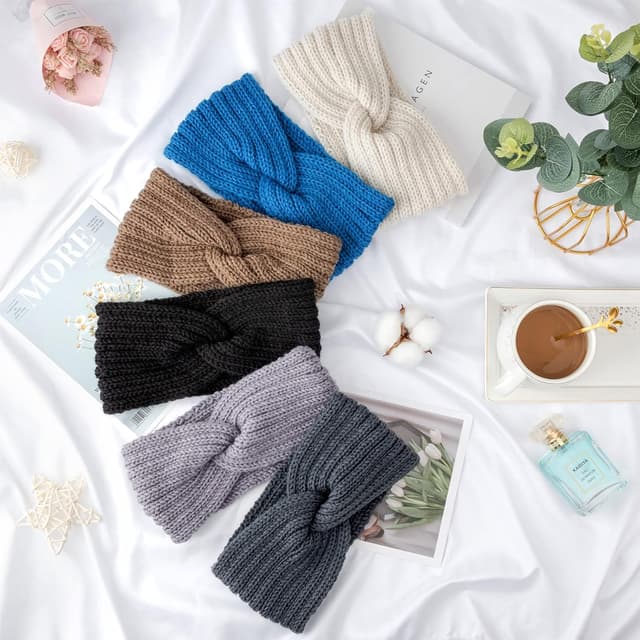 Thumbnail 4 de DRESHOW Stirnband 6 Stück Winter Stirnband Damen