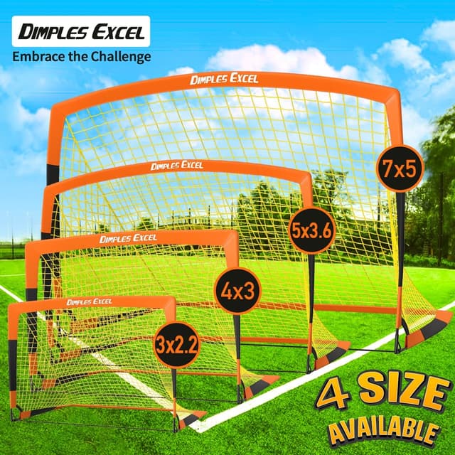 Thumbnail 6 de Dimples Excel Pop-Up Football Goals – portable & foldable garden nets