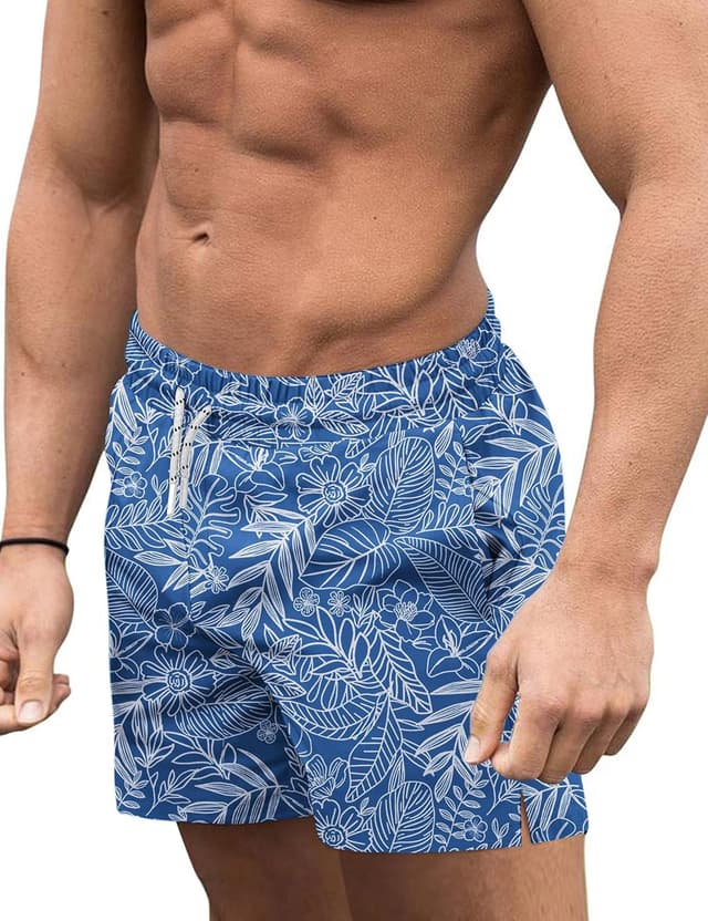 Detalle de COOFANDY swim trunks quick-dry 90% nylon