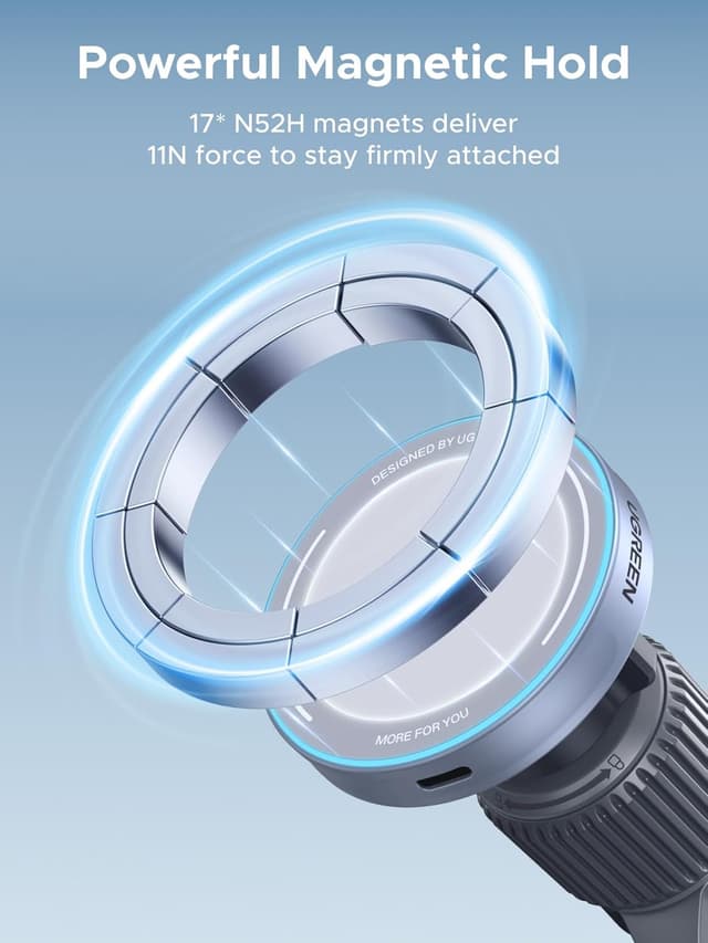Thumbnail 2 de UGREEN MagFlow Qi2 25W caricatore wireless auto magnetico per iPhone