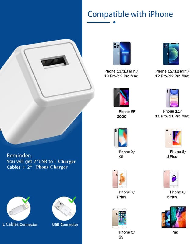 Thumbnail 5 de iPhone Charger 6FT 2-Pack