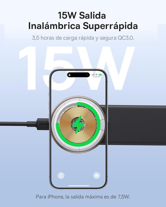 Detalle 2 de Baseus C02 Pro Soporte Magnético 15W para Coche 🚗 iPhone y Android