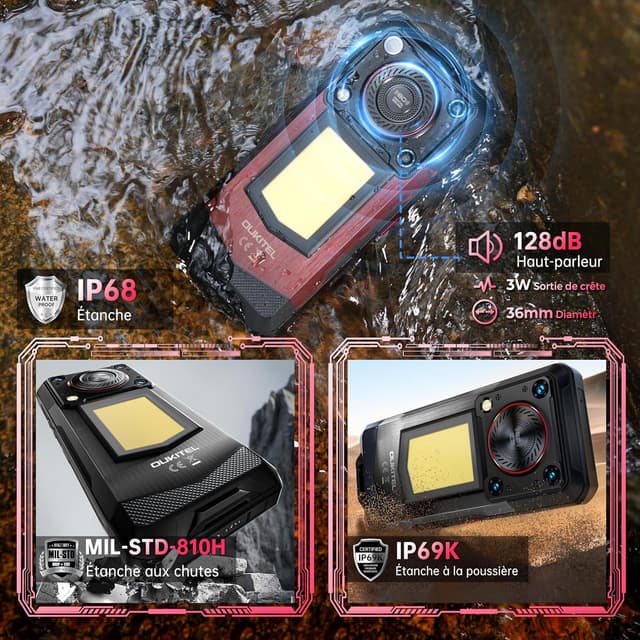 Thumbnail 6 de OUKITEL WP56 incassable 5G lampe camping 1000LM