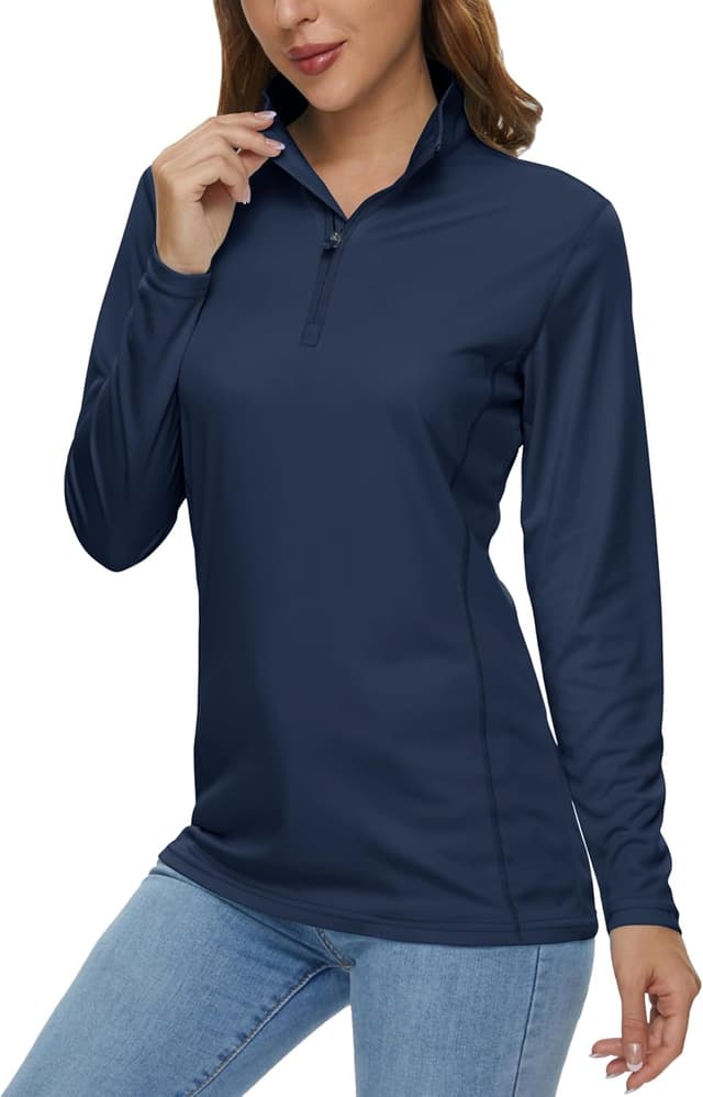 Detalle de MAGCOMSEN Women's 1/4 Zip UPF50+ Shirt