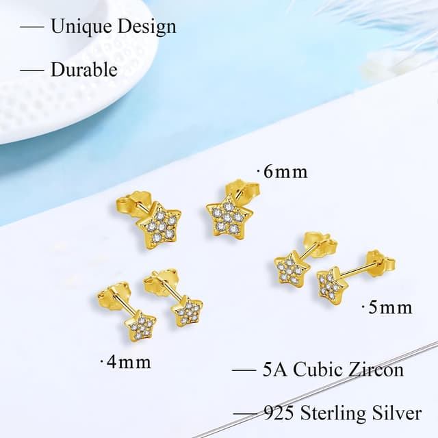 Detalle de Josfeva Ohrringe Silber 925 4/5/6mm