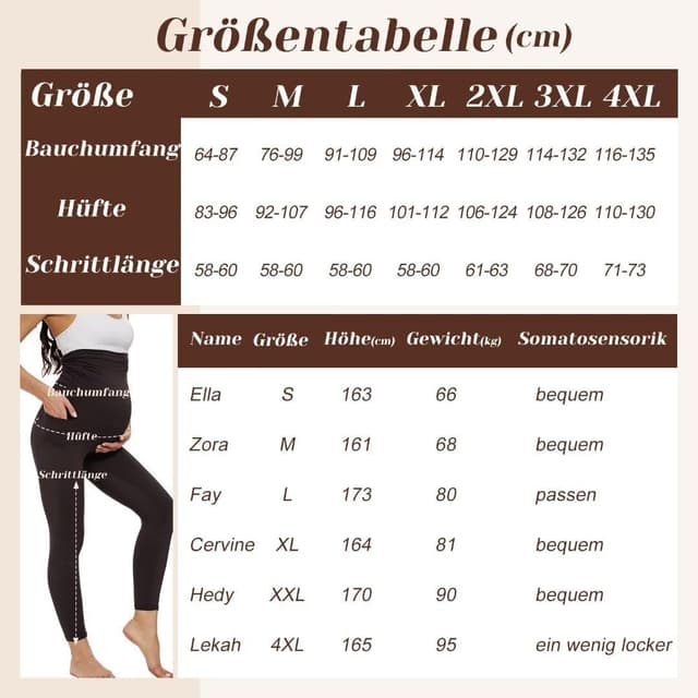 Thumbnail 4 de Missluck Umstandsleggings 2er Pack Blickdicht Mammy