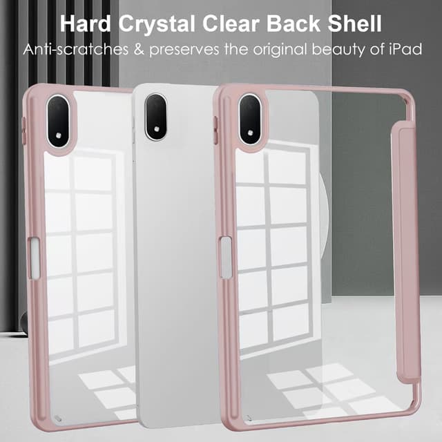 Detalle de CAUHENYEE Hülle für OnePlus Pad 3: stoßfest, Magnetverschluss, transparente Rückseite & Sleep-Funktion (rosa)