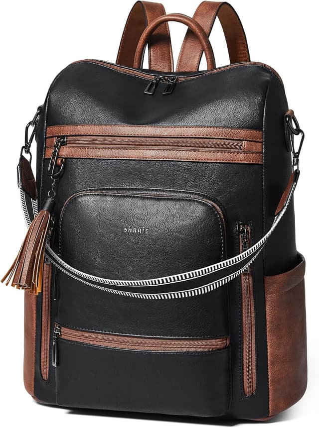 Detalle de Shrrie Damen-Rucksack für 15,6‑Zoll‑Notebooks – wasserdicht, mit Laptopfach