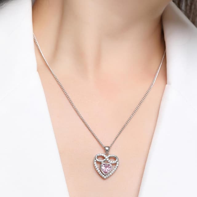 Thumbnail 1 de TIZU Collana donna Cuore Amore infinito con rosa