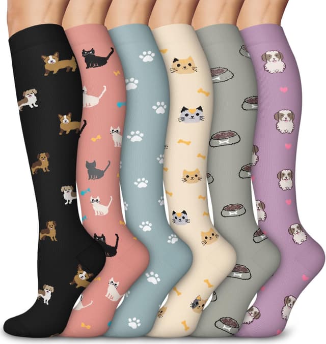 Thumbnail 6 de Aoliks Medical Compression Socks (Knee High) for Women & Men — Nylon Blend Support Socks for Running, Nurses, and Travel