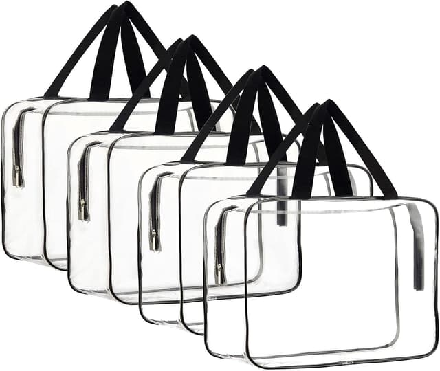 Detalle de Clear Travel Toiletries Bags 4 Pack