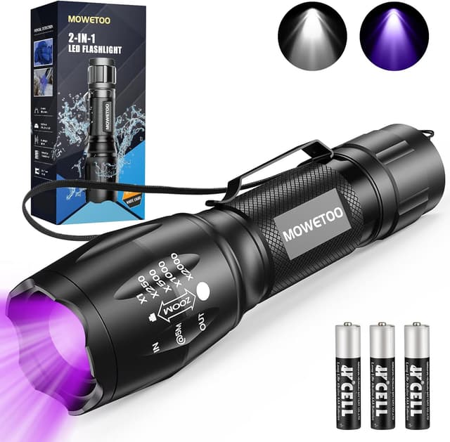 Detalle de MOWETOO 395 nm UV-Taschenlampe fĂŒr Haustierurin đŠ