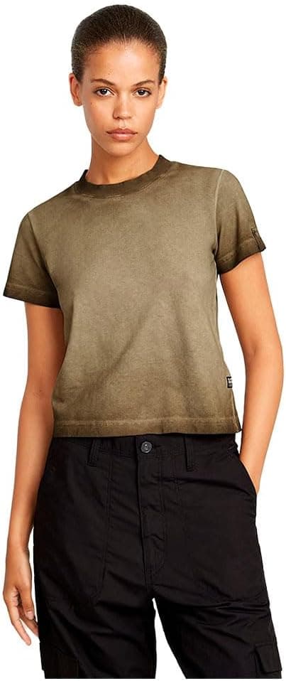 Detalle de G-STAR Damen Overdyed Micro Boxy Top – bequemes Oberteil mit originellem Look