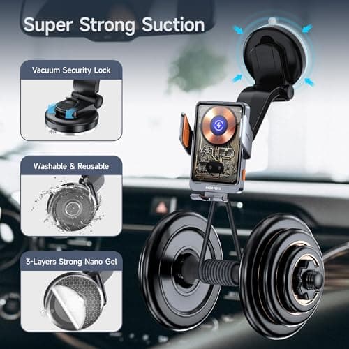 Thumbnail 3 de NOHON Qi Cargador Inalambrico Coche 🚗 Soporte Automático 15W