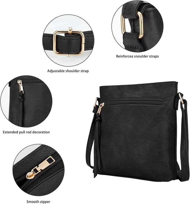 Thumbnail 6 de DOB SECHS Umhängetasche PU Leder 25 x 23 cm