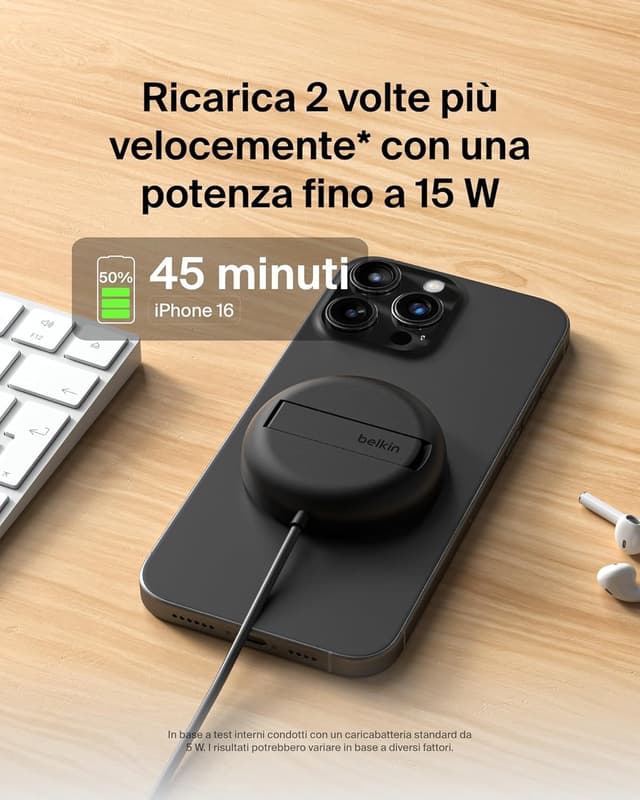 Detalle de Belkin Tappetino ricarica magnetico 15 W